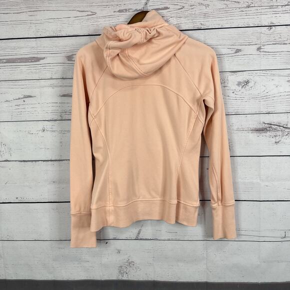 Athleta Sweatshirt Womens Medium Orange Triumph Sweater Athleisure Zip Jacket - Picture 5 of 12